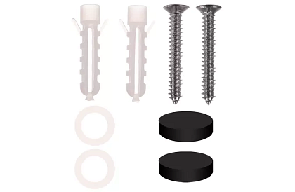 Kúpeľňová polička - čierna - 50 cm