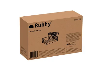 Odkvapkávač na riad - čierny - dvojposchodový