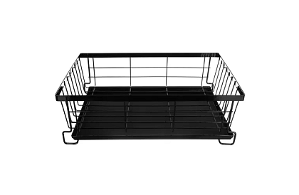 Odkvapkávač na riad - čierny - dvojposchodový