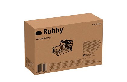 Odkvapkávač na riad - čierny - dvojposchodový