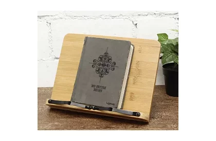 Drevený stojan pre knihu a notebook