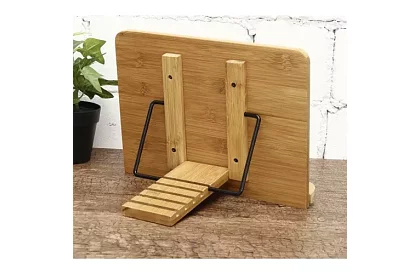 Drevený stojan pre knihu a notebook