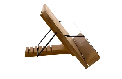 Drevený stojan pre knihu a notebook