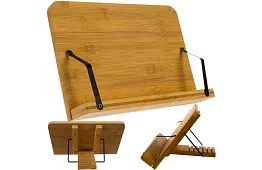 Drevený stojan pre knihu a notebook