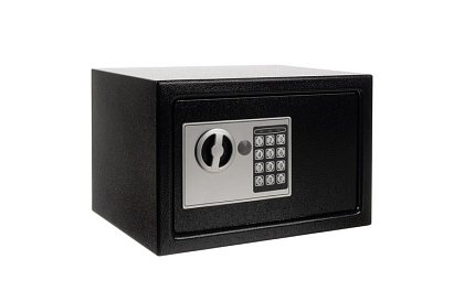 Elektronický trezor s kľúčom a kódovým zámkom – bezpečné uloženie cenností