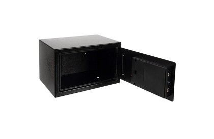 Elektronický trezor s kľúčom a kódovým zámkom – bezpečné uloženie cenností