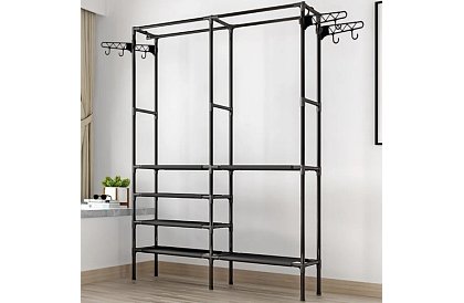 Dvojitý stojan na odevy XXL - 173 x 36 x 108 cm