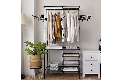 Dvojitý stojan na odevy XXL - 173 x 36 x 108 cm