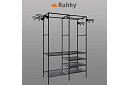 Dvojitý stojan na odevy XXL - 173 x 36 x 108 cm