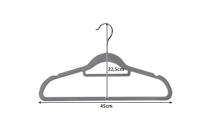 Sametové ramienka na odevy – dvojité - sada 20 ks