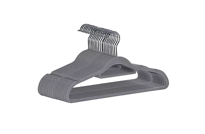 Sametové ramienka na odevy – dvojité - sada 20 ks