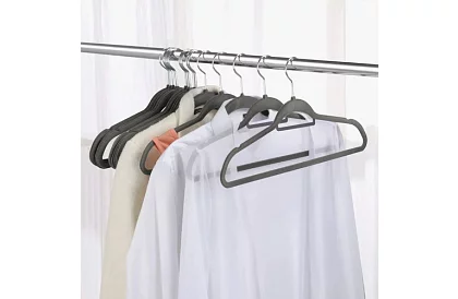 Sametové ramienka na odevy – dvojité - sada 20 ks