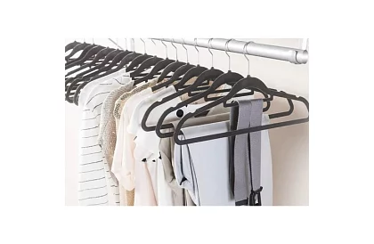 Sametové ramienka na odevy – dvojité - sada 20 ks