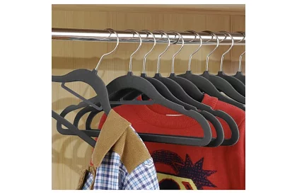 Sametové ramienka na odevy – dvojité - sada 20 ks