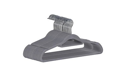 Sametové ramienka na odevy – dvojité - sada 20 ks