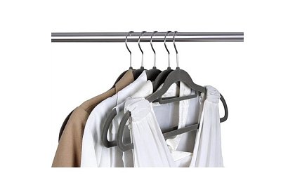 Sametové ramienka na odevy – dvojité - sada 20 ks