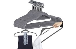 Sametové ramienka na odevy – dvojité - sada 20 ks