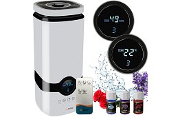 Ultrazvukový zvlhčovač vzduchu s ionizáciou 4 l + 3 vonné oleje