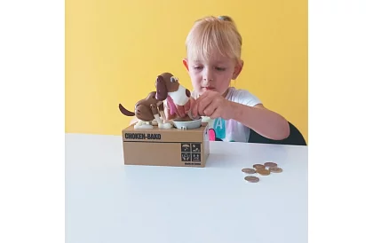 Pokladnička na mince – Hladný pes - hnedý