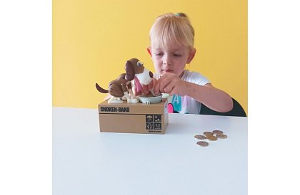 Pokladnička na mince – Hladný pes - hnedý