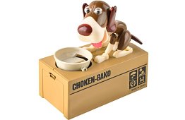 Pokladnička na mince – Hladný pes - hnedý