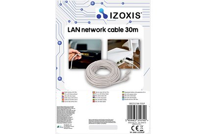 Sieťový LAN kábel RJ45 pre počítače a zariadenia - 30 metrov