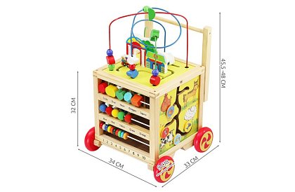 Drevená edukačná a vzdelávacia kocka pre deti