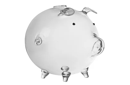 Pokladnička – sklenené prasiatko