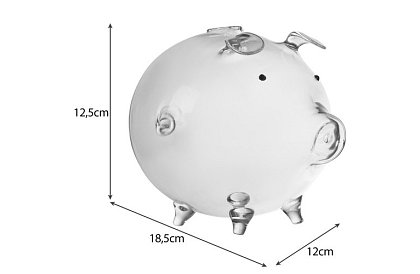 Pokladnička – sklenené prasiatko