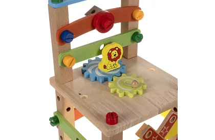 Drevená zmyslová stolička pre deti