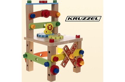 Drevená zmyslová stolička pre deti