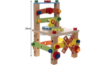 Drevená zmyslová stolička pre deti