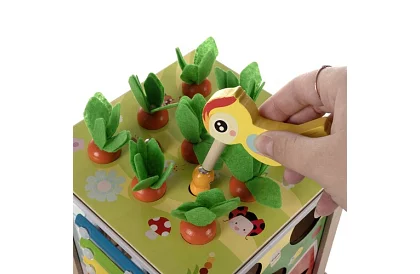 Drevená zmyslová a vzdelávacia kocka