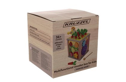 Drevená zmyslová a vzdelávacia kocka