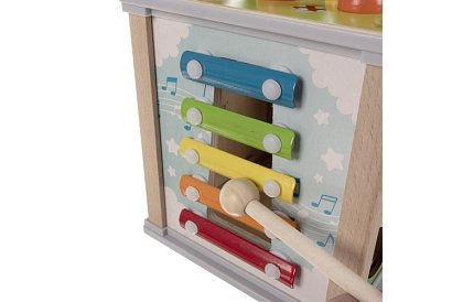 Drevená zmyslová a vzdelávacia kocka