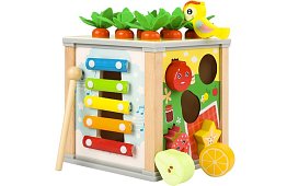 Drevená zmyslová a vzdelávacia kocka