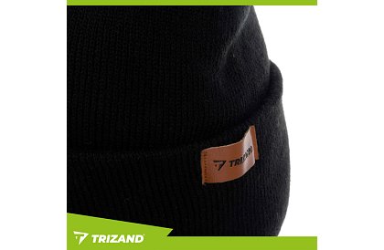 Dvouvrstvová zimná čiapka s LED svietidlom - čierna