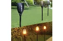 Záhradné lampy – Solárne pochodne s efektom plápolajúceho ohňa - 4 kusy