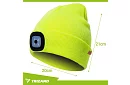 Dvouvrstvová zimná čiapka s LED svietidlom – žltá