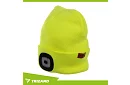 Dvouvrstvová zimná čiapka s LED svietidlom – žltá