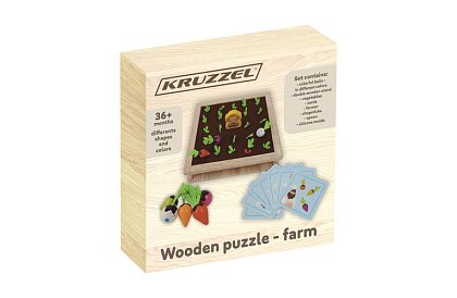 Drevená hra 2v1 – farma