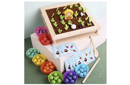 Drevená hra 2v1 – farma