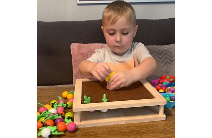 Drevená hra 2v1 – farma