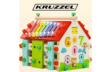 Drevený vzdelávací zmyslový domček