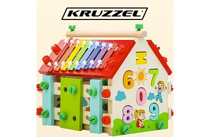 Drevený vzdelávací zmyslový domček