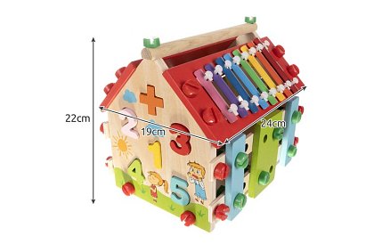 Drevený vzdelávací zmyslový domček