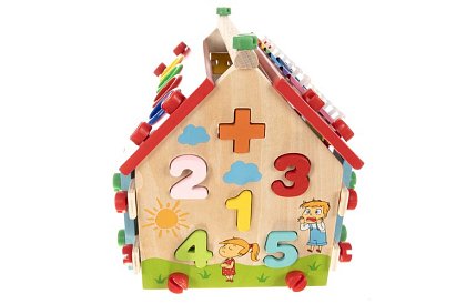 Drevený vzdelávací zmyslový domček