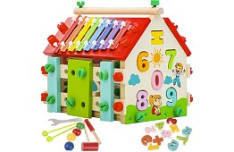 Drevený vzdelávací zmyslový domček