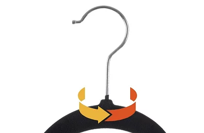 Sametové ramínka na oděvy - 20 ks - čierne