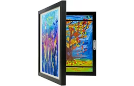 Umělecký otvárací rám na fotky – výkresy A4 - čierny